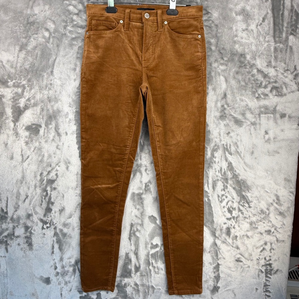 Banana Republic‎ Skinny Corduroy Pants Caramel Brown Size 27L Long Stretch Cord